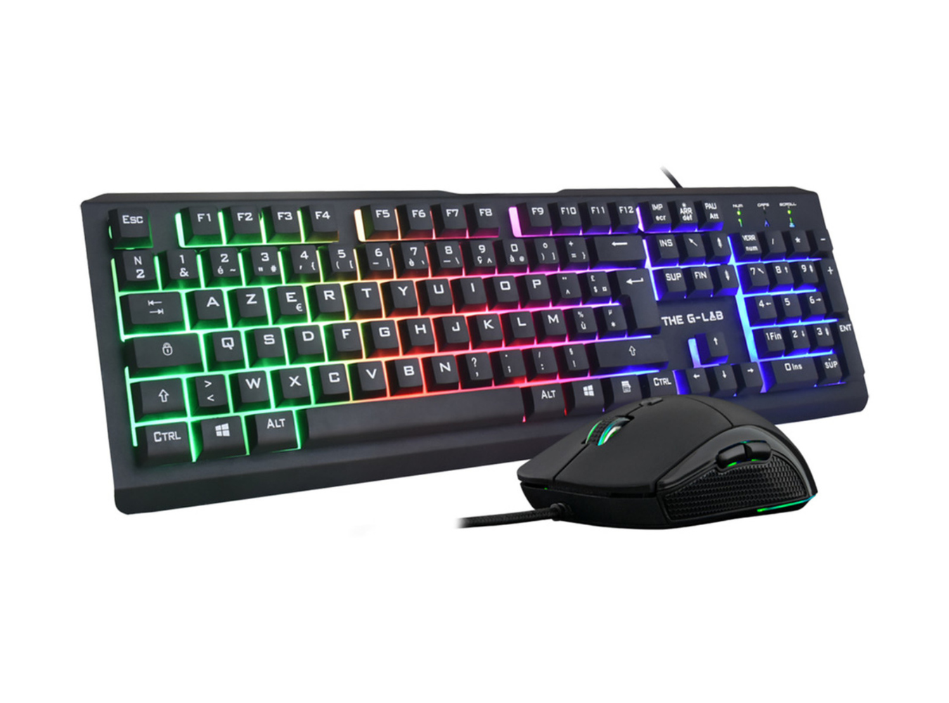 THE G-LAB Combo Iridium Clavier et Souris de Gaming
