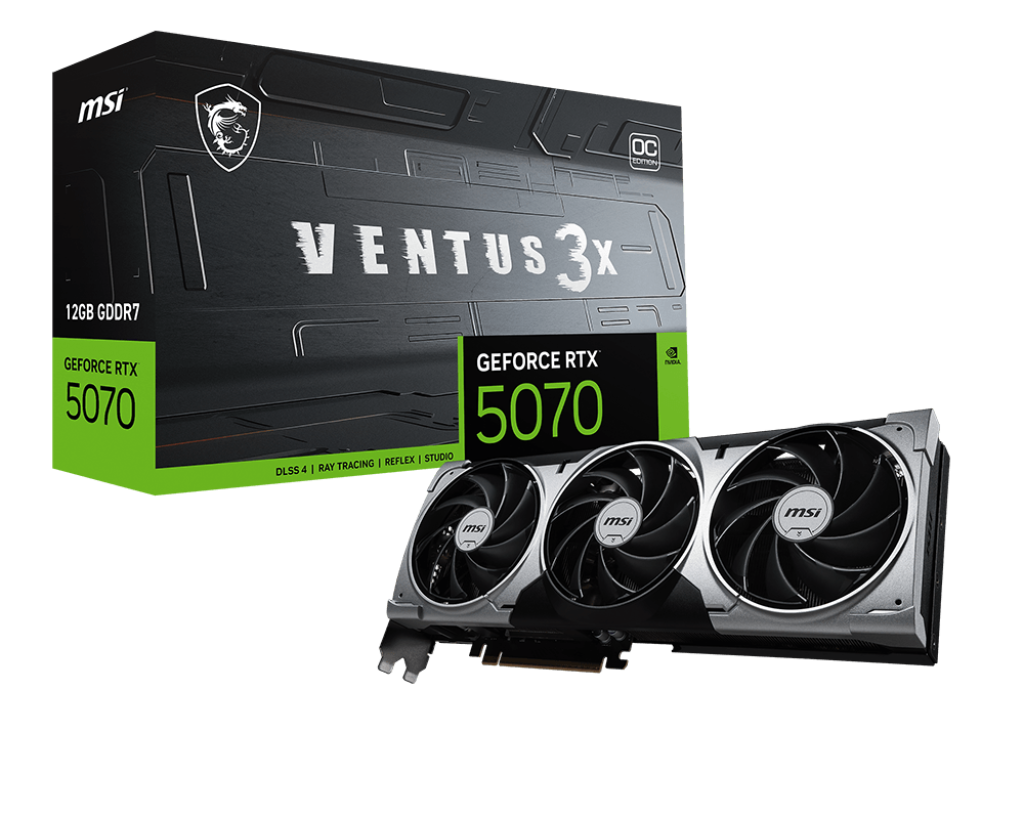 MSI Carte Graphique GeForce RTX 5070 12G VENTUS 3X OC