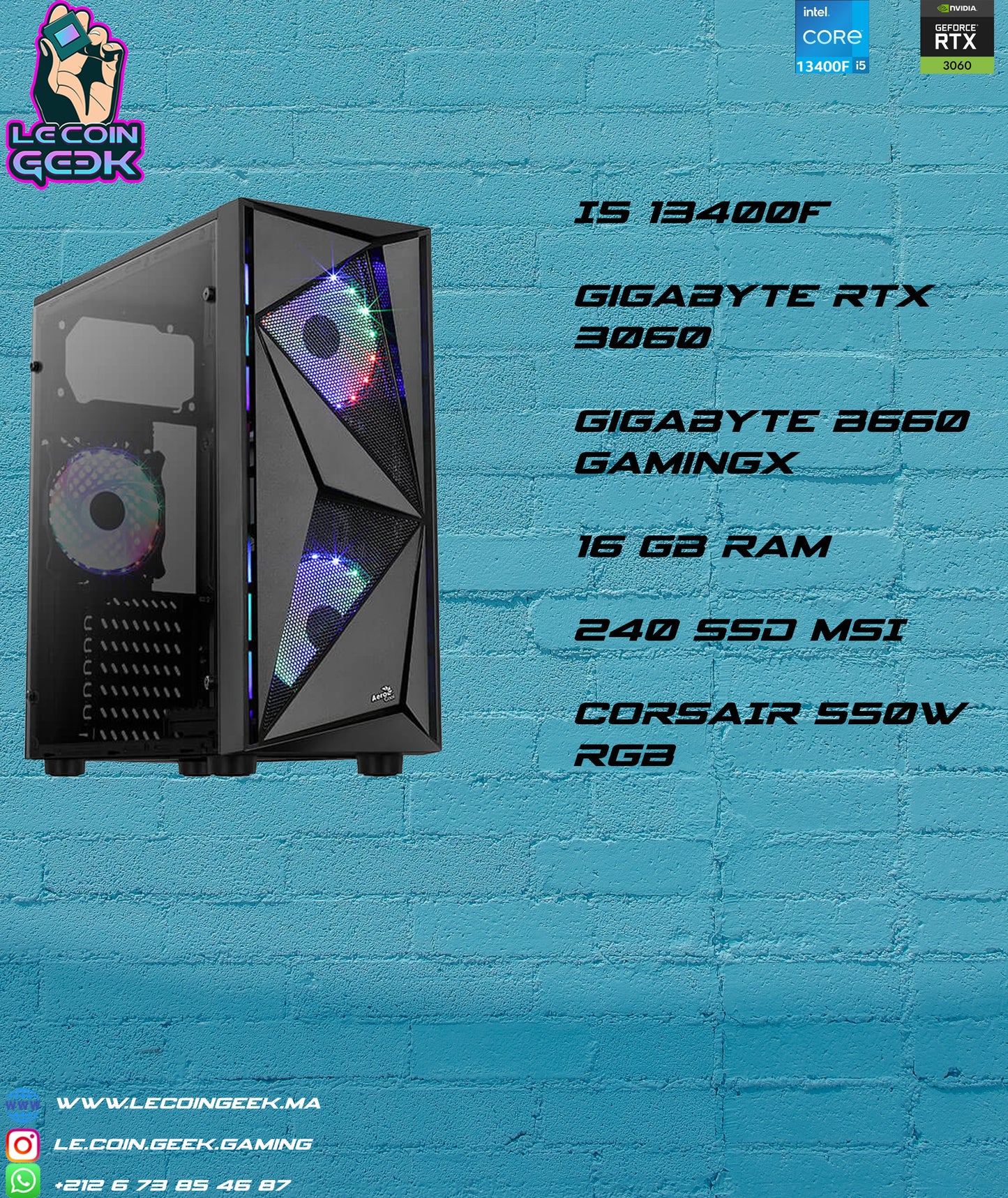 PC GAMER I5 13400F + RTX 3060