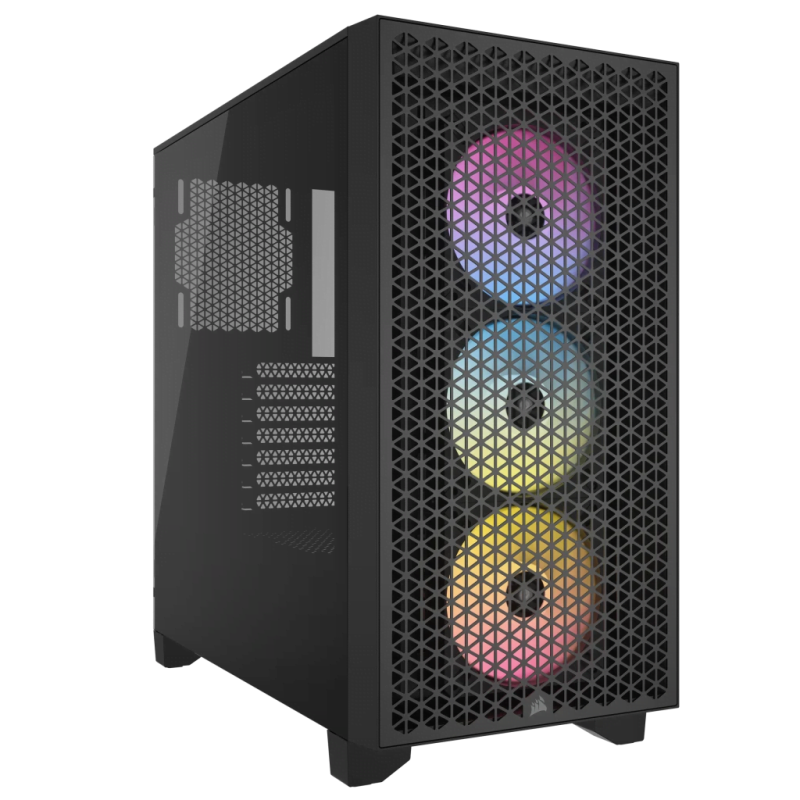 Corsair Boitier 3000D RGB Airflow Mid-Tower Ref: CC-9011255-WW Noir