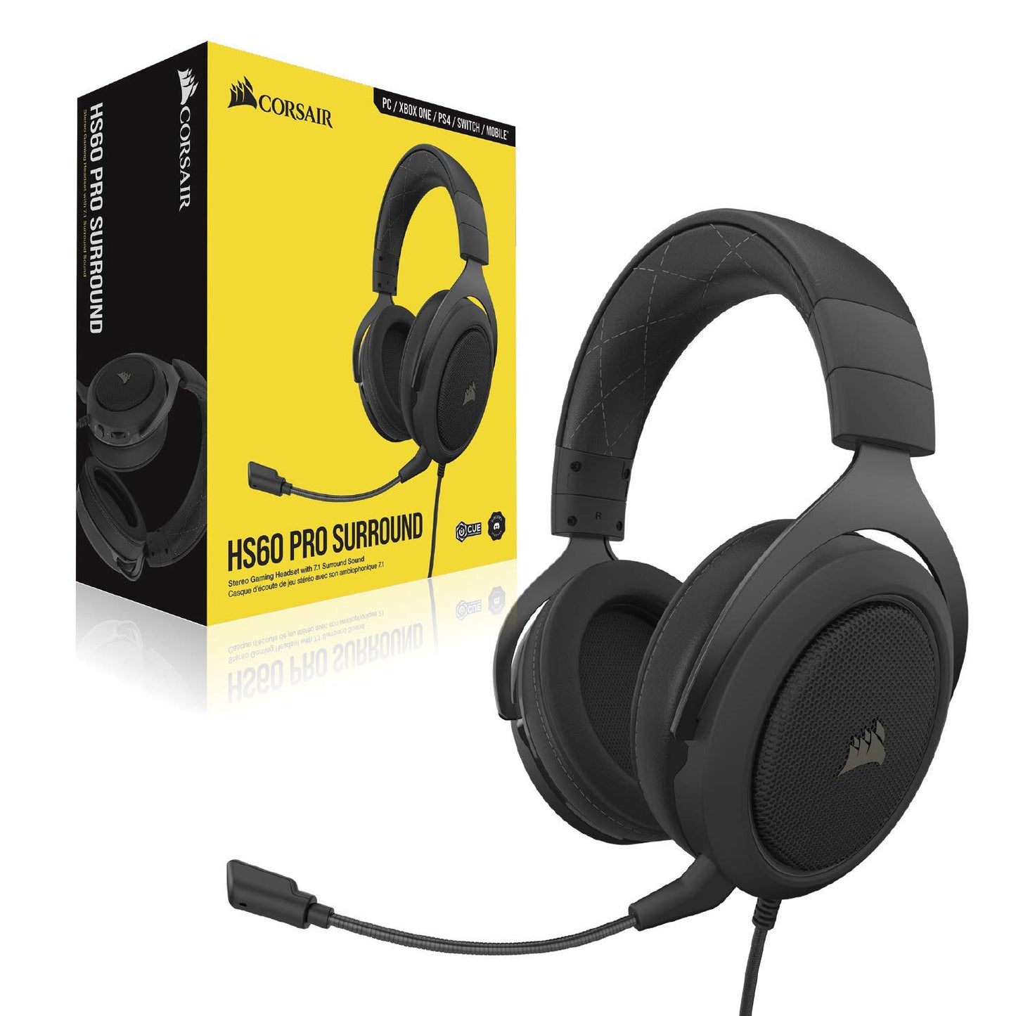Corsair Casque HS60 PRO Surround Carbon