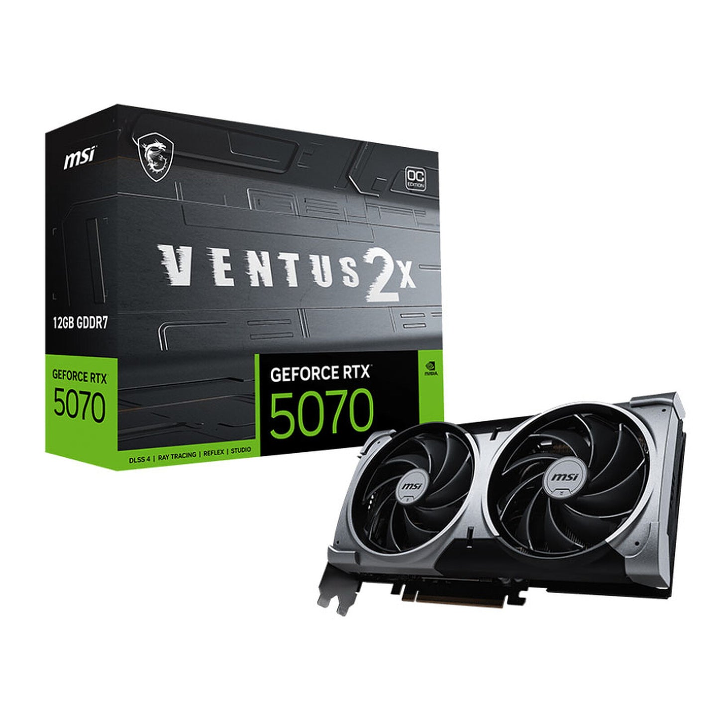 MSI Carte Graphique GeForce RTX 5070 12G VENTUS 2X OC (White)