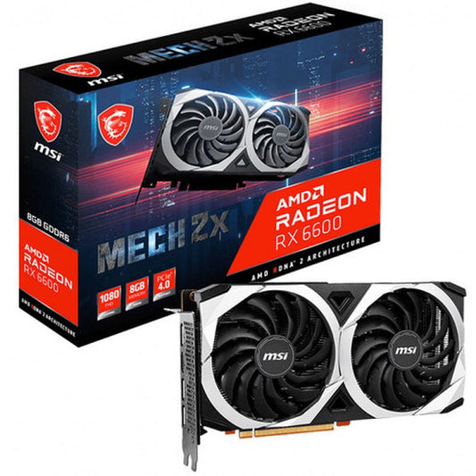 MSI Carte Graphique Radeon RX 6600 MECH VGA 2X 8G