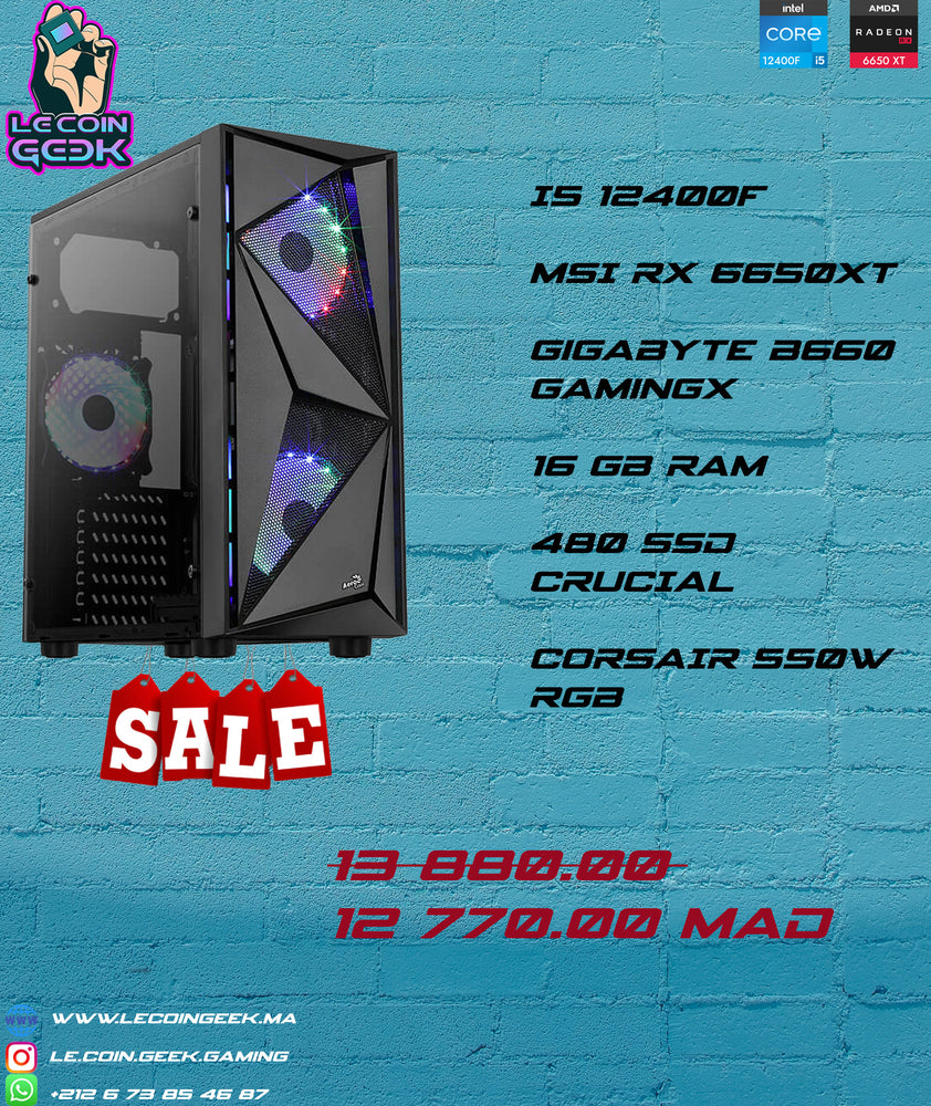 PC GAMER I5 12400F + RX 6650 XT