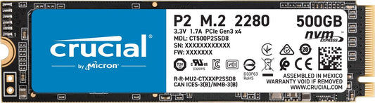 CRUCIAL - P2 3D NAND - 500 Go - M.2 NVME PCIe