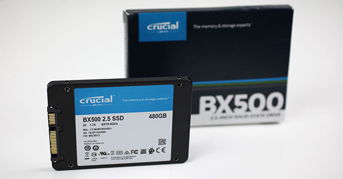 Disque dur SSD Crucial BX500 500 Go, Format 2.5